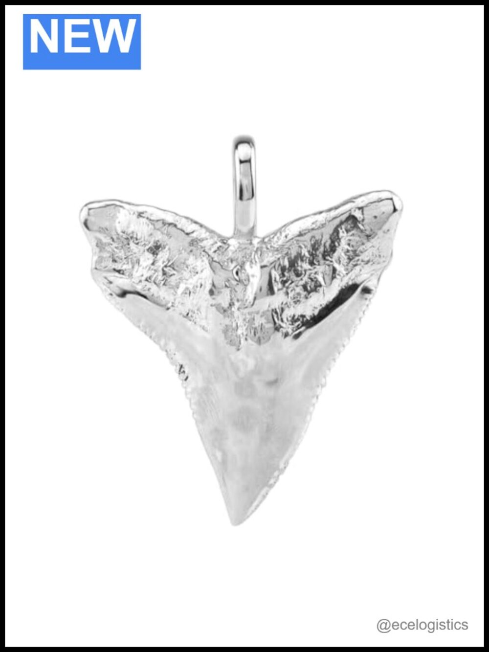925 Sterling Silver Shark Tooth Sealife Diver Pendant Unisex